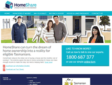 Tablet Screenshot of homesharetas.com.au